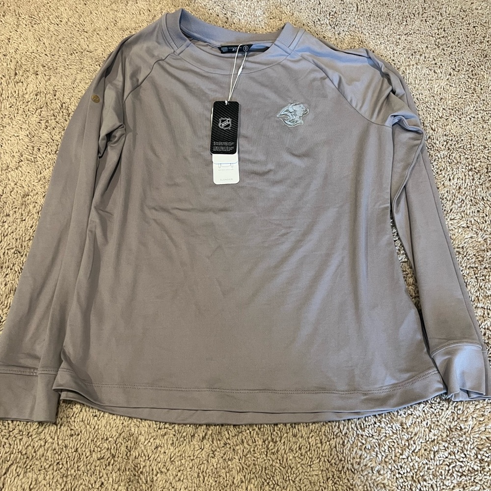 Women’s NHL Sabres Light Gray Long Sleeve Tee